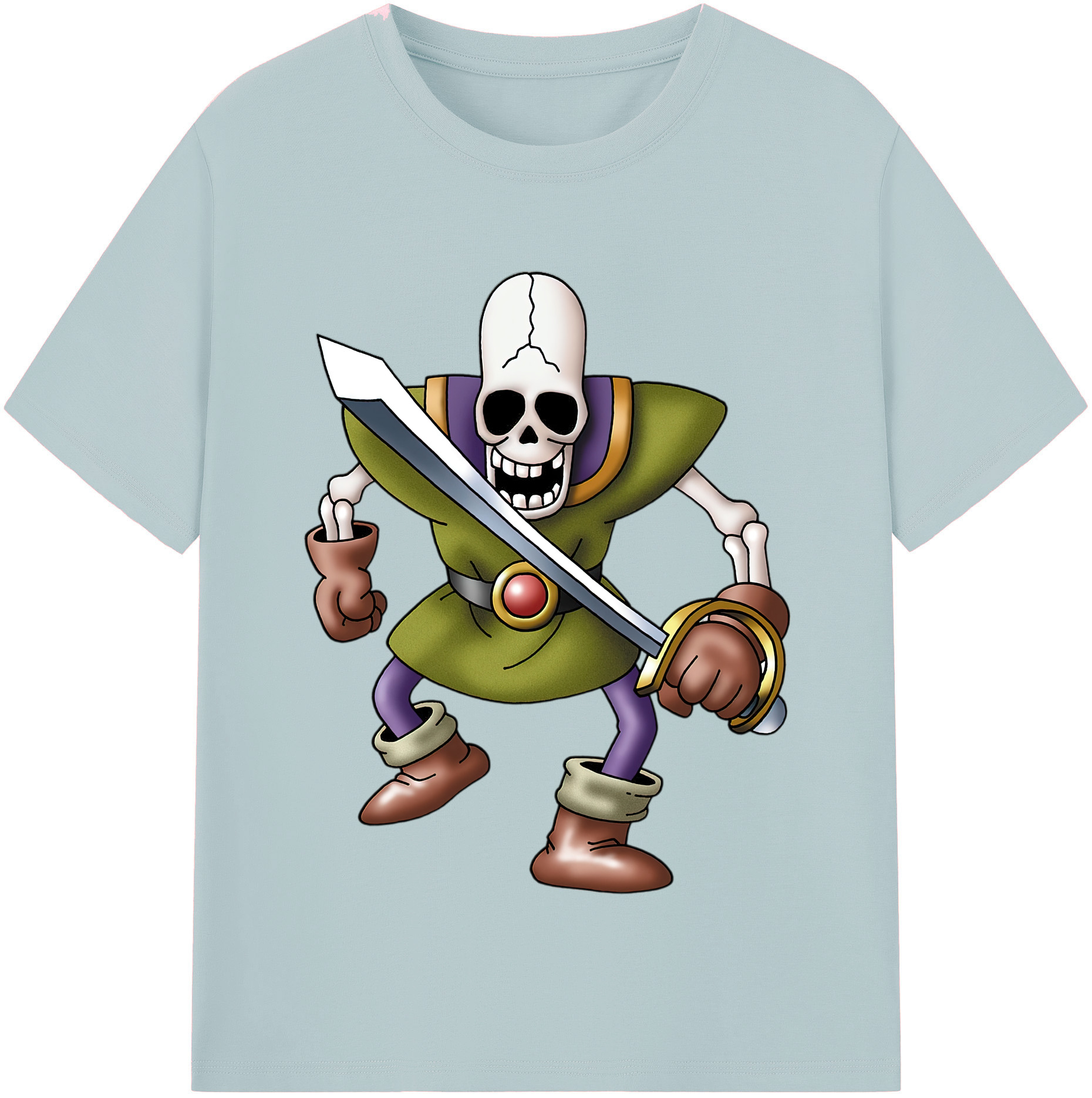 （画像用） ドラゴンクエスト Doragon Kuesuto Dragon Quest 綿100％半袖Tシャツ（フロントプリント）